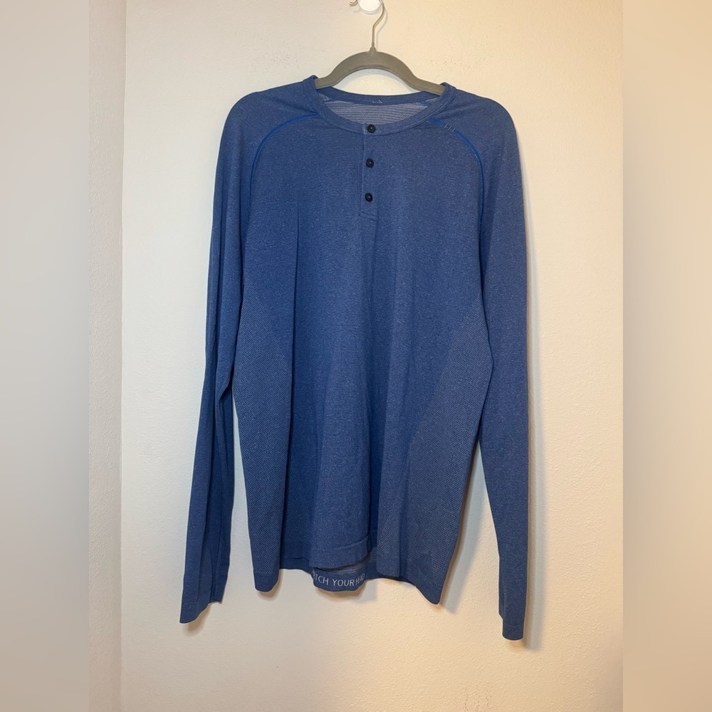 Lululemon Men's Metal Vent Tech Long Sleeve Henley Shirt